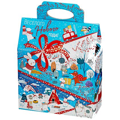 Новогодний подарок Праздничный набор конфет «Сумочка Синее небо»